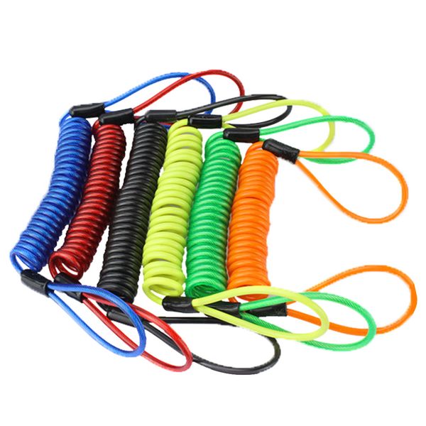 

120cm motorcycle alarm disc lock security anti-thief reminder spring cable bike motorbike scooter wheel lock universal