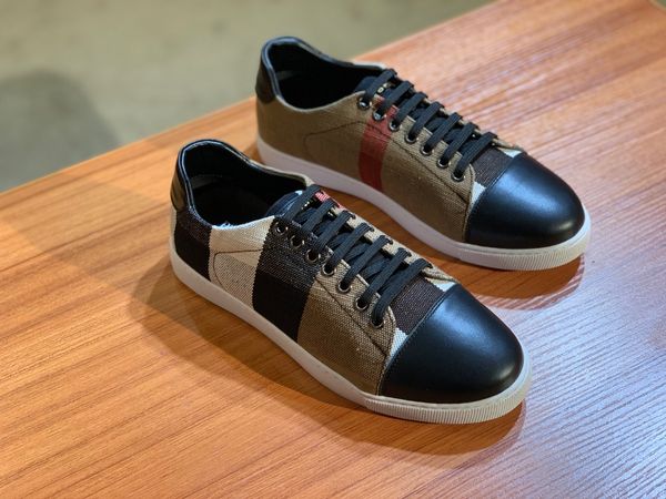 

2020 new classic leather cloth stitching casual shoes men's casual cloth shoes classic casual sneakers