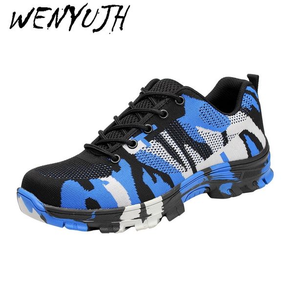 

dropshipping work sneakers indestructible ryder shoes men and women steel toe air safety boots puncture-proof breathable shoes, Black
