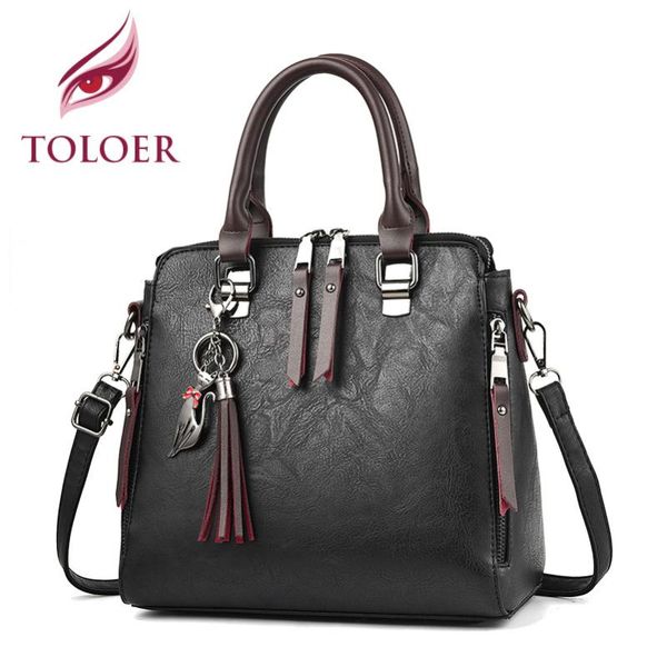 

toloer роскошные кожаные сумки тавра женщин нового высокого качества мешка плеча повелительниц вскользь кисточкой подвеска посыльного сумки