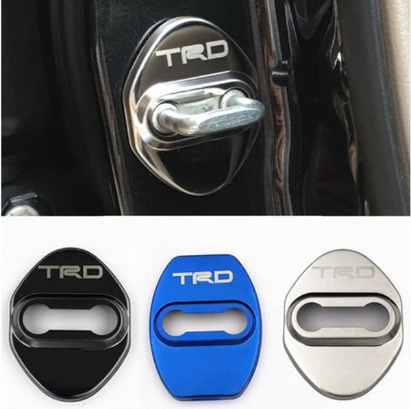 

car door lock covers emblems car styling for toyota corolla rav4 auris prius camry prado auto accessories car-styling 4pcs/lot