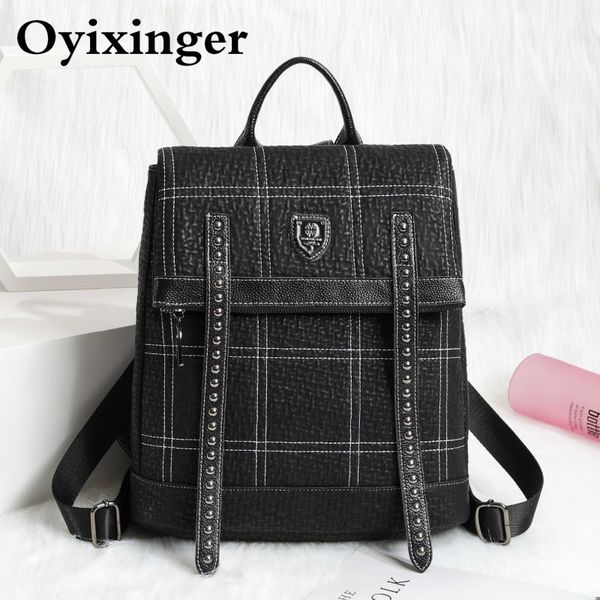 

2020 woman both shoulders backpack tide brand anti theft backpacks women genuine leather mochila school bags for teenage girls