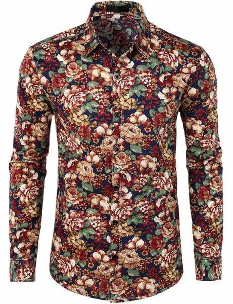

men retro flower shirts 2018 new fashion design casual shirt skulls roses flowers 3d print social shirts, White;black