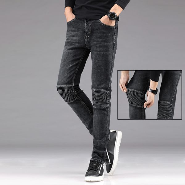 

new jeans mens denim pants male vintage black trousers skinny jeans man pantalones hombre men pencil pants, Blue