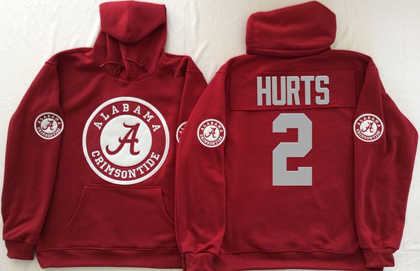 

mens ncaa alabama crimson tide jalen hurts hoodie calvin ridley bo scarbrough tua tagovailoa minkah fitzpatrick jaylen waddle alabama hoodie, Black;white