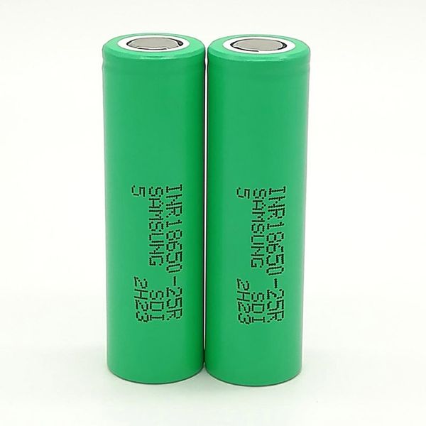 

500pcs 100% inr 25r 18650 battery 2500mah imr 3.7v for lg sony samsung rechargable lithium batteries cell