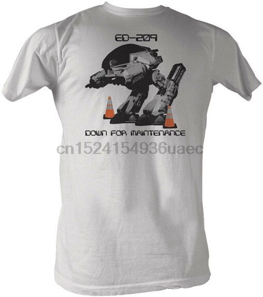 

робокоп фантастика фильм ed-209 для технического обслуживания для взрослых тенниска, White;black