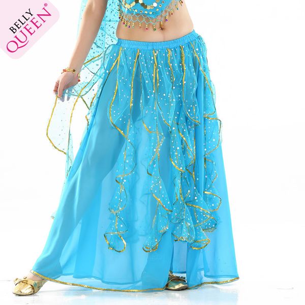 

new chiffon belly dance costumes belly dance highlights piece skirt for women exercise skirt, Black;red