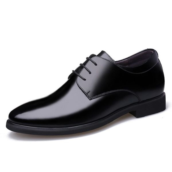 

2019 luxury designer brand dress formal shoes genuine leather men designer shoes platform sole design and custom factory platform famous bra, Black