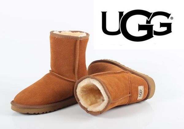 

2020 5825 2 au tralia cla ic hoe women and men leather ca ual hoe cotton bow boot 3aa chau ure 13 ugg 13 boot, Black;brown