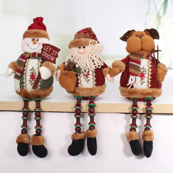 

flannel ornaments christmas decoration lovely home party santa claus creative feastival gifts snowman elk