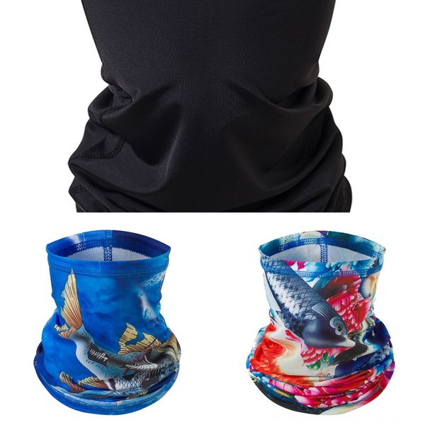

wbprp stock, summer cycling half cycling mask cool ice silk outdoor sports scarf breathable neck anti-uv face facemask fishing, Black