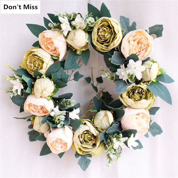 

artificial flowers wreath door wall wedding deocration accessories rattan garlands home party l decoracive girnalda navidad