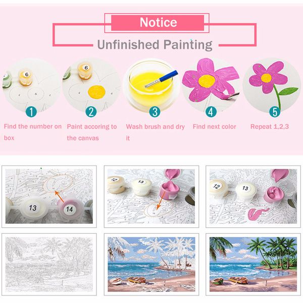 

huacan paint by number flowers diy oil painting by numbers pictures kits drawing canvas handpainted gift home decor