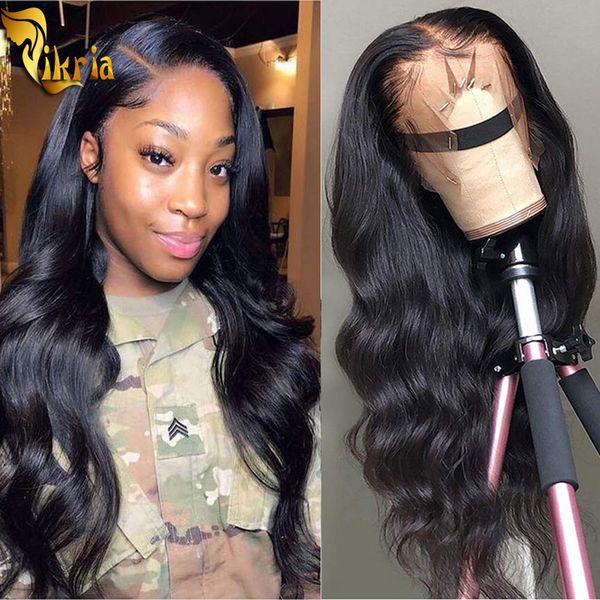

natural body wave lace front wig full lace wigs human hair with baby hair pre plucked hairline 130%~150% density for black women hand-woven, Black;brown