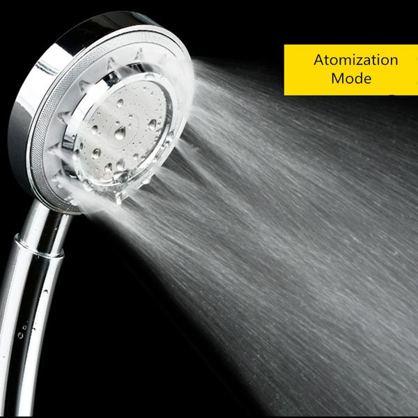 

3 modes bathroom shower head hand held rainfall showerhead removable cleaning atomization high pressure water saving
