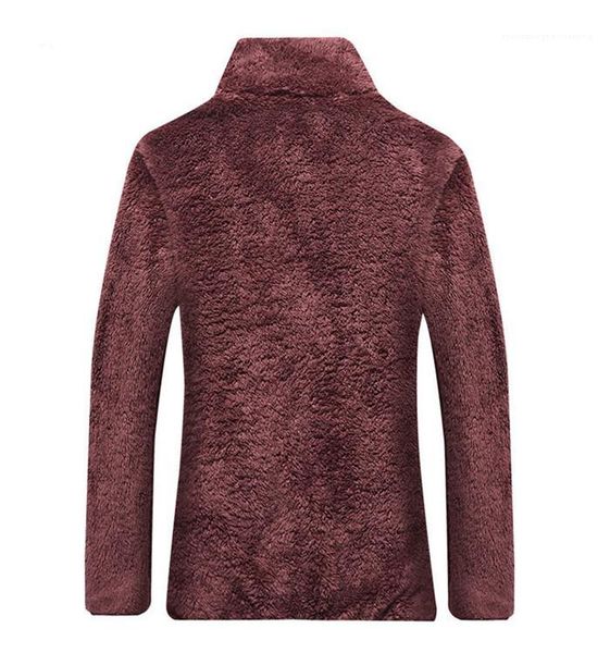 

sided coral famale cardigan warm womens winter plus velvet outdoor fleece jacket fashion double, Black