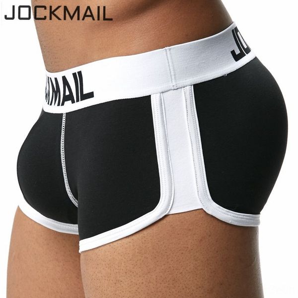 

jockmail men's front and back cotton pants jm435 jockmail men's front and underwear back boxer underwear cotton boxer pants jm435, Black;white