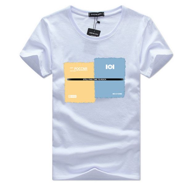 

selling men's summer wear printed t-shirt men's short sleeve shirt leisure t-shirt new products stall night market clothing, White;black