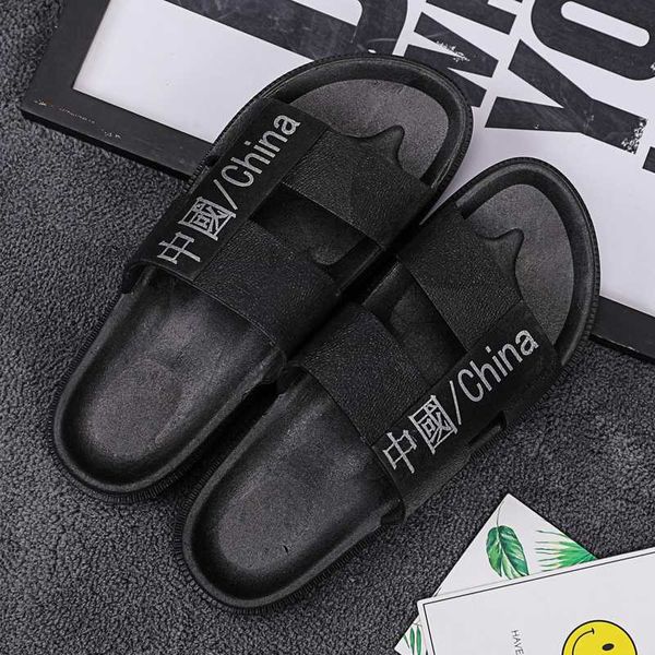 

men sandals 2020 the new listing highest quality chinese characters slipper shoes breathable leisure soft at a loss promotion, Black