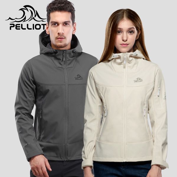

band women softshell jacket fleece outdoor sport wear hiking camping windproof waterproof male and famale, Blue;black
