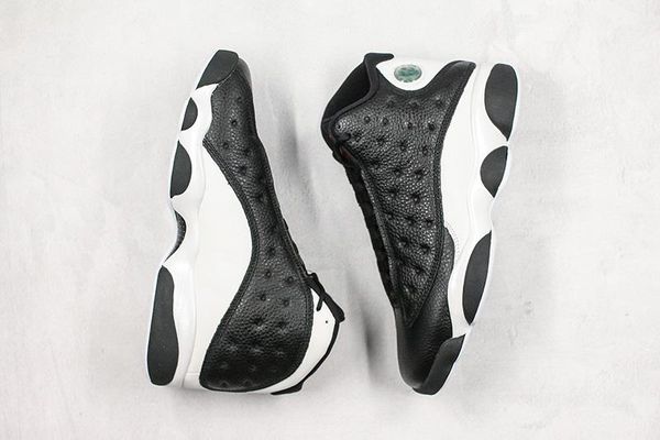 

13 reverse he got game men basketball shoes designer trainers 13s black white -gym red athletic sports sneaker come with box, White;red