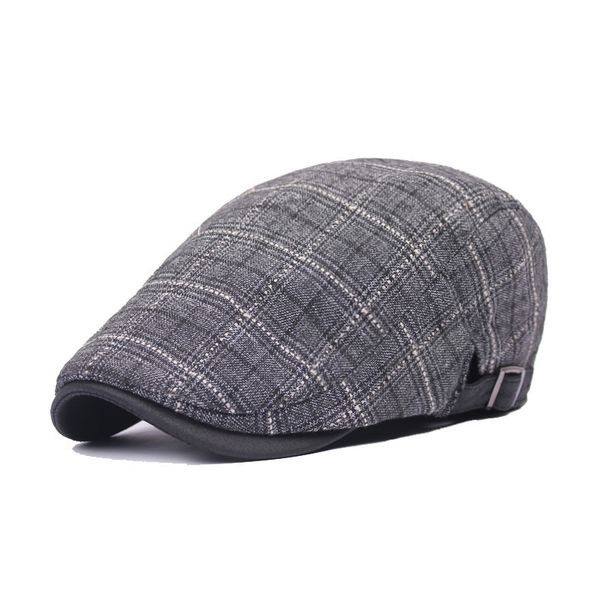 Unisex Cheap Fashion Plaid Ivy Cap Uomo Donna Newsboy Caps Casual Berretti Golf Driving Flat Cabbie Caps Casquette Hat Regolabile