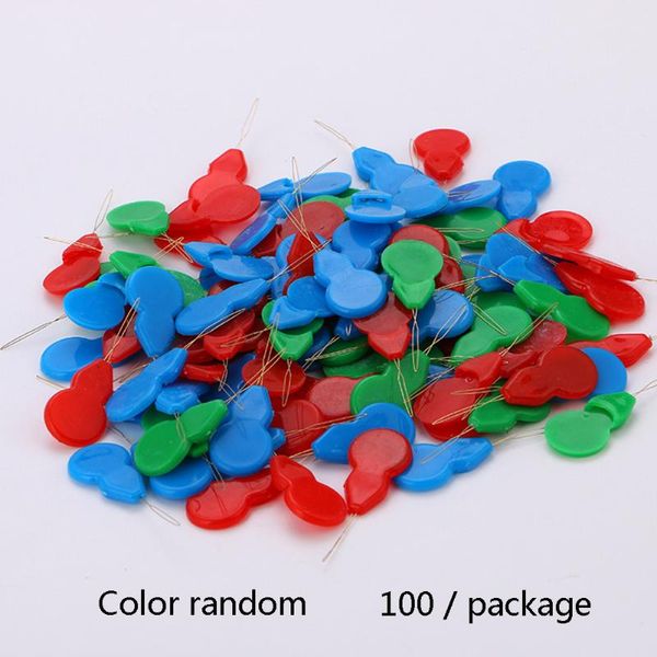 

100pcs mini mending craft random color hand sewing insert tool colorful gourd shape accessories home needle threader, Black