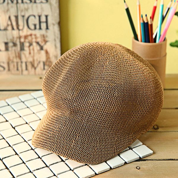 

simple hat refreshing breathable sun hat women's fashion casual outdoor newspaper cap, Blue;gray