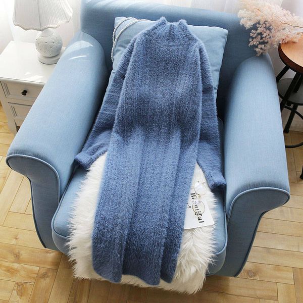 

long sweater women soft mohair pullover half turtleneck sweater dress pull femme autumn winter clothes thick warm jumper, White;black