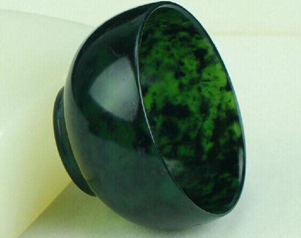 

jiuquan jade световой чашки свет прозрачный зеленый нефрит чай чашка серпантин jade kungfu чайный сервиз с плоским дном чаша, Silver