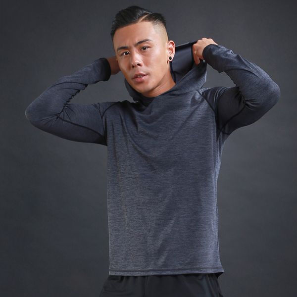 

barbok running jacket men women sports yoga fitness workout gym training tracksuits breathable quick dry hooded sweatshirts, Black;red