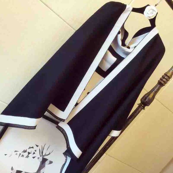 

scarf classic long tassel style knitted wool shawl fashion winter soft thick smooth wool scarf ta23323, Blue;gray