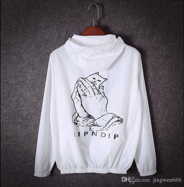 

ripndip men women jacket hoodie brand-clothing windbreaker bomber veste homme cat jackets and coats, Black;brown