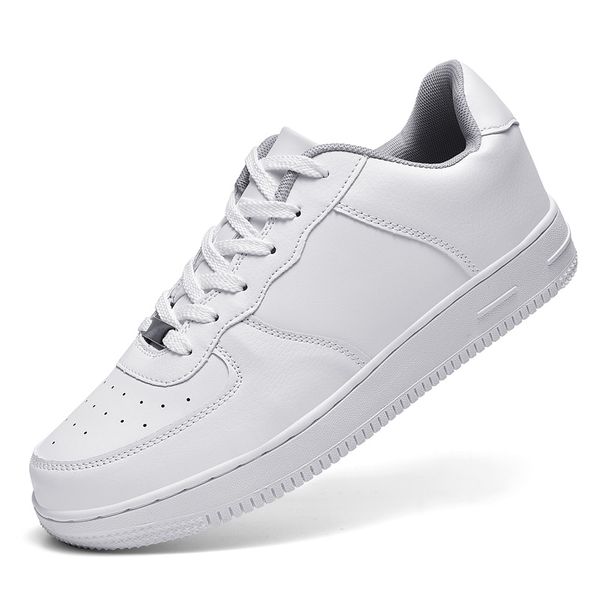 

kjedgb men shoes white outdoor sneakers shoe pu lace-up casual male footwear comfortable support dropshipping big size 35-47, Black