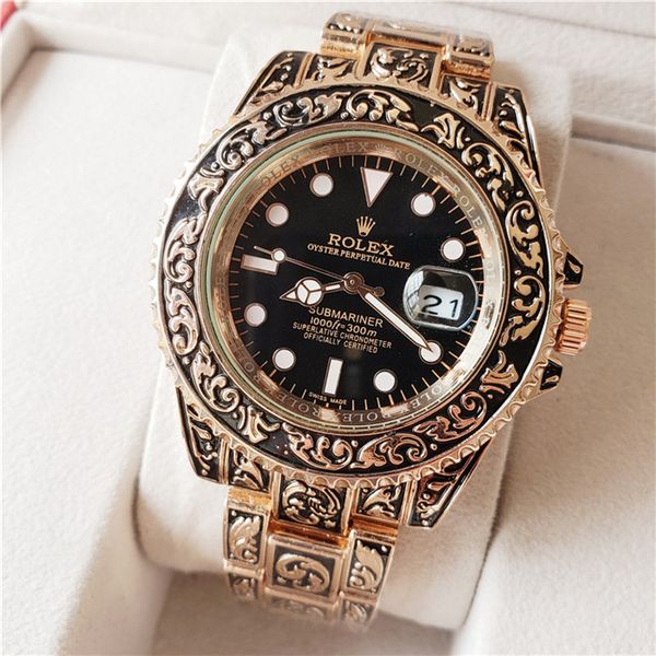 

New Fashion rol ex Brand women's men Girl crystal dial Stainless steel metal band quartz wrist watch PANDORA Bracelet Watch RO guess ga