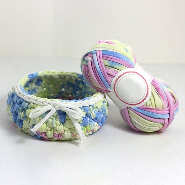 

sewing notions & tools 10 roll/set super soft thick chunky t shirt yarn for knitting blanket carpet handbag crochet cloth color number 111, Black