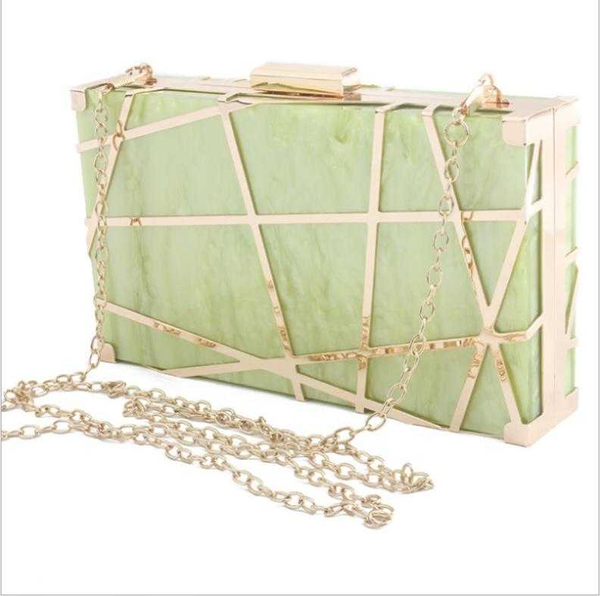 

xiyuan new wallet brand fashion women messenger bag shoulder bag acrylic clutch vintage woman evening casual box purse green