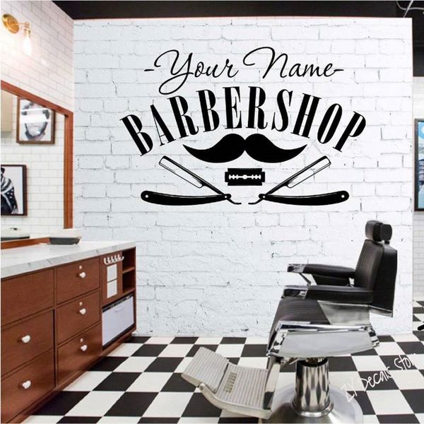 Hair Salon Sticker Decal Hair Gentleman Posters Shave Wall Art