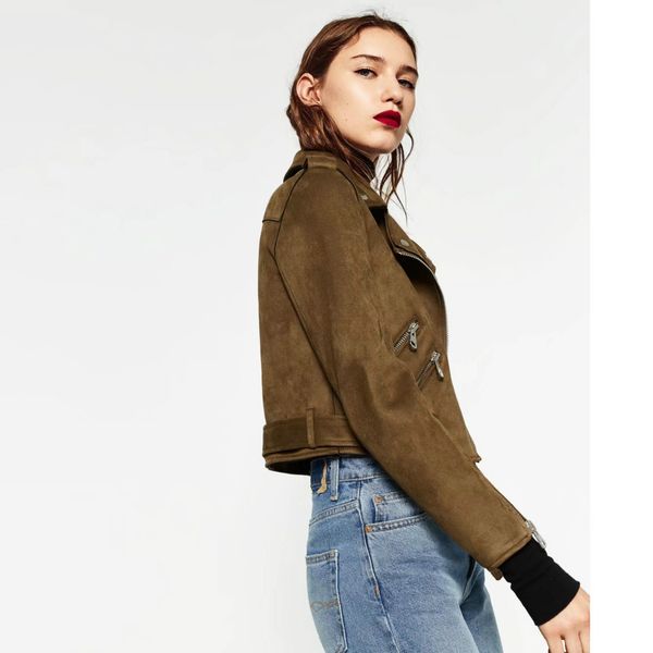 

fashion designer jackets for womens 2020 spring new arrival lapel motorcycle clothing womens streerwear designer jackets coats 2020 new, Black;brown