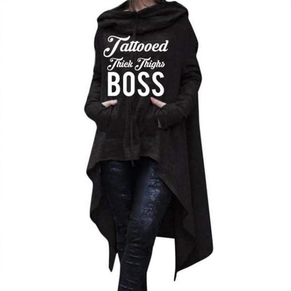 

long irregular hoodies for women letters print sweatshirt femmes kawaii sweatshirts hoodies women hoody print cute corduroy autumn, Black