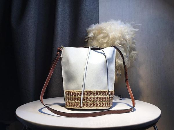 

designer-luxury handbag purse l bucket bag women fashion totes genuine leather purses rivet bottom purses bag