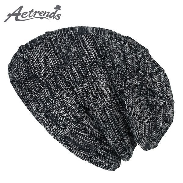 

aetrends] new 2017 hat male winter cotton knitted hip hop beanies warm men's fashion cap men beanie bonnet hat z-0403