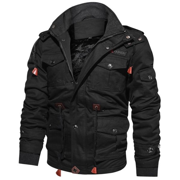 

winter jacket parkas men thick warm casual outwear jackets and coats for men jaquetas masculina inverno hooded overcoat, Black