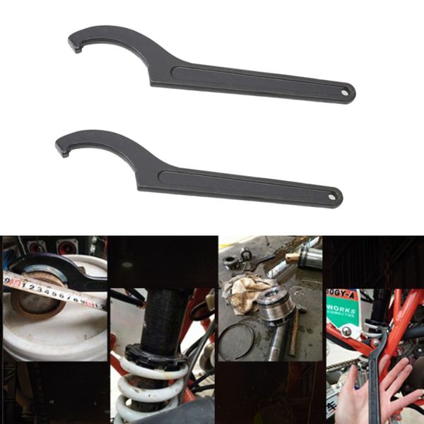 

2pc adjustable hook c type wrench spanner tool nut bolts hand tool for bike auto