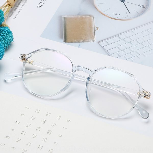 

8081 transparent frame women's myopia tr90 myopia glasses glasses tide, Silver