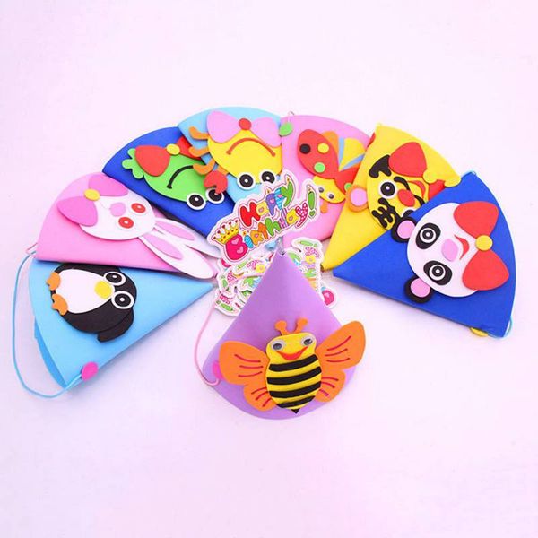 

happy birthday party hats polka dot diy cute handmade cap shower baby decoration boy girl gifts supplie