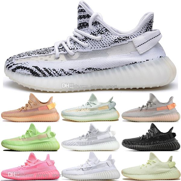 

2019 kanye west clay v2 static reflective gid glow in the dark mens running shoes hyperspace true form women men sports designer sneakers, White;red