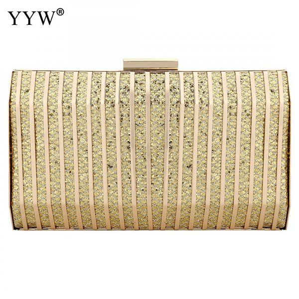 

gold evening party clutch bags sequin crossbody bag for women 2019 fashion over shoulder purse bolsa feminina zinc alloy clutch