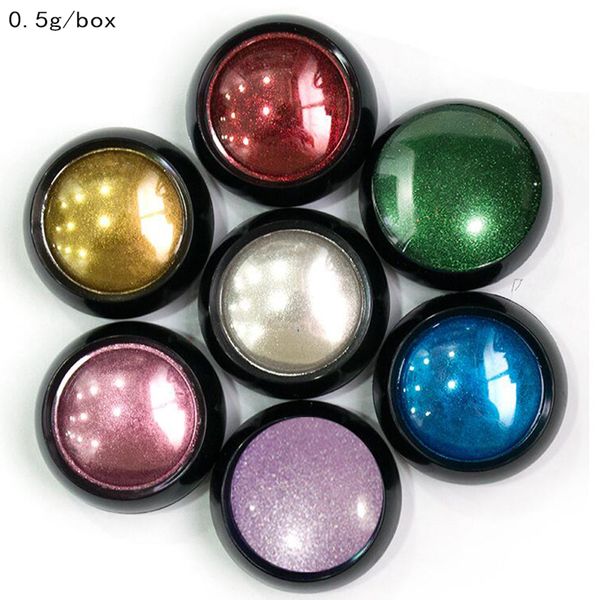 

0.5g/box nail mirror powder 7colors metallic effect powder, chrome nail art fine glitter dust ,uv gel polish pigment powder, Silver;gold